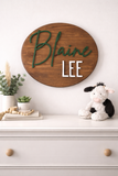 Personalized Round Wood Name Sign