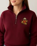 Pumpkin Spice Embroidered 1/4 Zip Sweatshirt