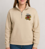 Pumpkin Spice Embroidered 1/4 Zip Sweatshirt