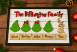 Personalized Grinch Inspired Family Sign