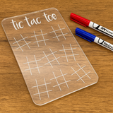 Acrylic Tic Tac Toe Board - Reusable Dry Erase Game