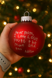 Personalized Handwriting/Drawing Christmas Ornament