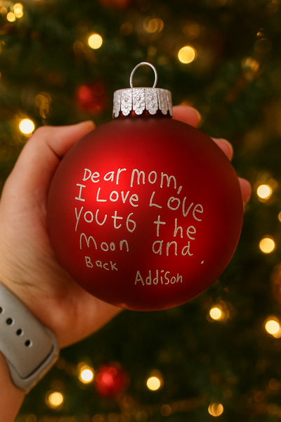 Personalized Handwriting/Drawing Christmas Ornament