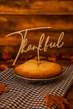 Thanksgiving Wooden Pie Toppers Set
