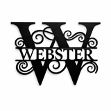 Personalized Wooden Split Monogram Name Sign