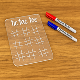 Acrylic Tic Tac Toe Board - Reusable Dry Erase Game