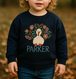 Personalized Embroidered Thanksgiving Turkey Toddler Sweatshirt