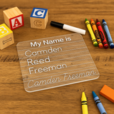 Acrylic Personalized Name Tracing Board