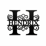 Personalized Wooden Split Monogram Name Sign