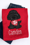 Embroidered Valentine Heart Monogram Kids Sweatshirt