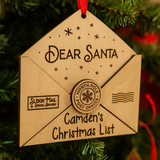 Personalized “Dear Santa” Christmas List Ornament