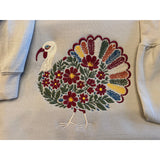 Floral Turkey Embroidered Sweatshirt