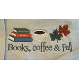Books, Coffee & Fall Embroidered Sweatshirt
