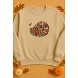 Floral Turkey Embroidered Sweatshirt
