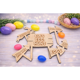 Wooden Easter Egg Hunt Signs Set