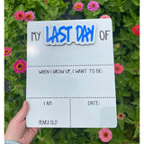 Dry Erase First Day / Last Day of School Picture Prop