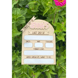 LARGE Personalized First Day / Last Day of School Picture Prop
