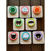 Halloween Playdough Trick or Treat Cards with  Stamps
