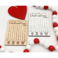 Class Valentine Word Search