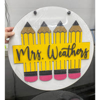 Personalized Classroom Doorhanger