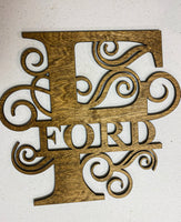 Monogram Name Sign
