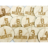 Baseball Themed Monthly Milestone Markers