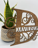 Monogram Name Sign