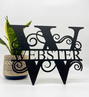Monogram Name Sign
