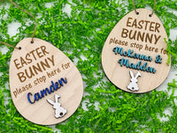 Easter Bunny Stop Here Door-Tag