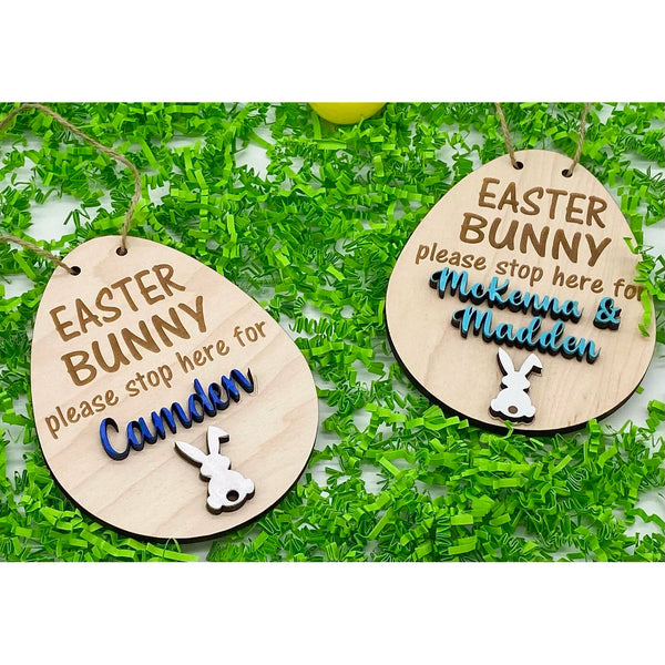 Easter Bunny Stop Here Door-Tag