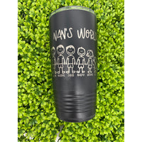 Custom Engraved Stick Figure Tumbler