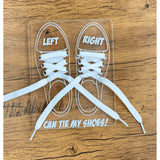 Acrylic Learn To Tie My Shoes Dry Erase Board
