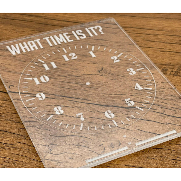 Acrylic Learn To Tell Time Dry Erase Board