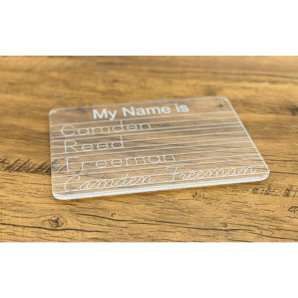 Acrylic Personalized Name Tracing Board