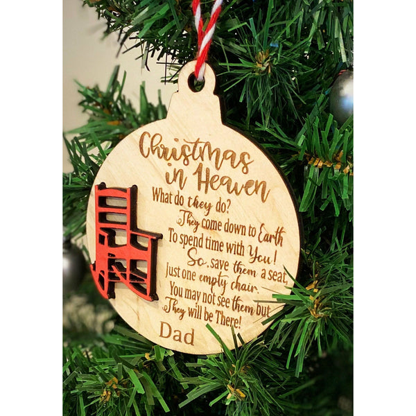 Personalized Christmas in Heaven Ornament