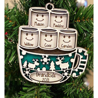 Hot Coco Ornament | Personalized Christmas Ornament | Family Ornament | Unique Gift | 2021 Ornament