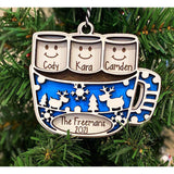 Hot Coco Ornament | Personalized Christmas Ornament | Family Ornament | Unique Gift | 2021 Ornament