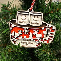 Hot Coco Ornament | Personalized Christmas Ornament | Family Ornament | Unique Gift | 2021 Ornament