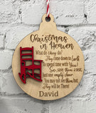 Personalized Christmas in Heaven Ornament