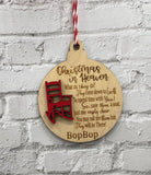Personalized Christmas in Heaven Ornament