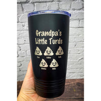 Custom Engraved Little Turds Tumbler