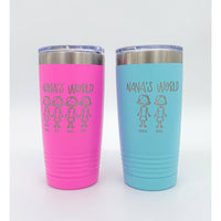 Custom Engraved Stick Figure Tumbler