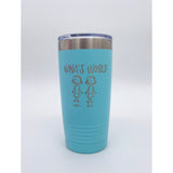 Custom Engraved Stick Figure Tumbler