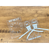 Acrylic Learn To Tell Time Dry Erase Board