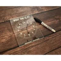 Acrylic Learn To Tell Time Dry Erase Board