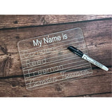 Acrylic Personalized Name Tracing Board