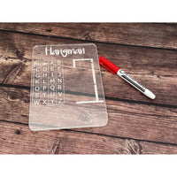 Acrylic Hang Man Dry Erase Game