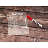 Acrylic Hang Man Dry Erase Game