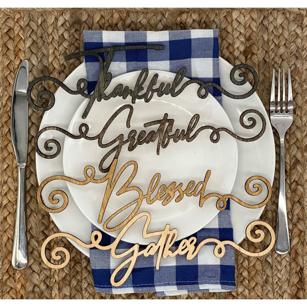 Thanksgiving Plate Words