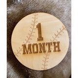 Baseball Themed Monthly Milestone Markers